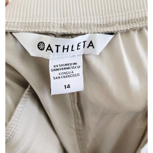 Athleta Brooklyn Ankle Pants Womens Size 14 Abalone Tan - Picture 3 of 7